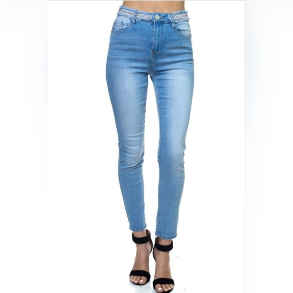 Light Wash Denim with Dazzle